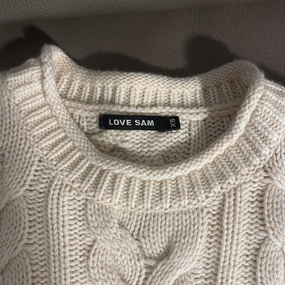 Love Sam wool cashmere blend lace cable knit sweater - Picture 3 of 4